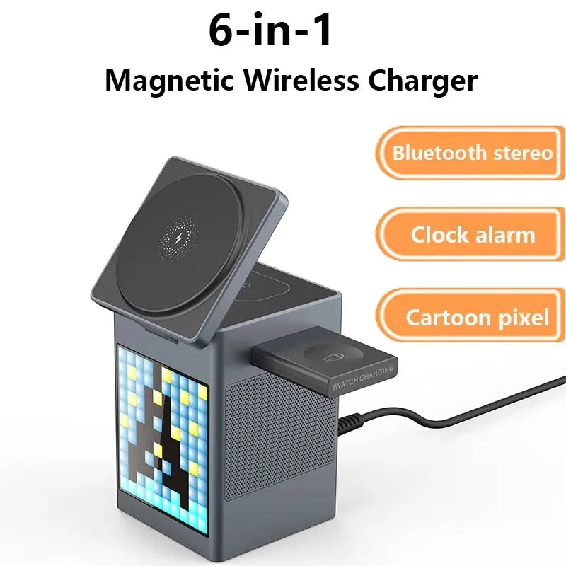 6 in 1 Magnetic Wireless Charger & Speaker - MOBICASE